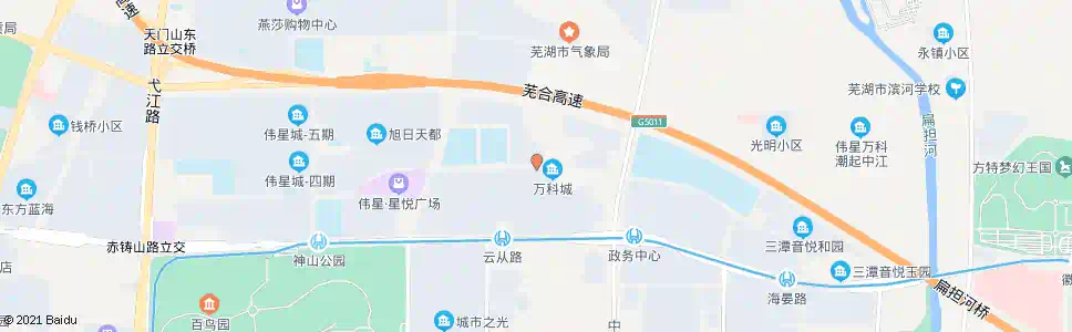 芜湖涌金路_公交站地图_芜湖公交_妙搜公交查询2025