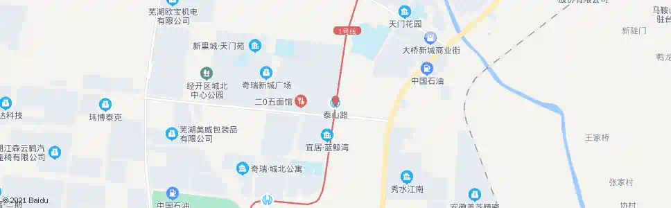 芜湖泰山路_公交站地图_芜湖公交_妙搜公交查询2025