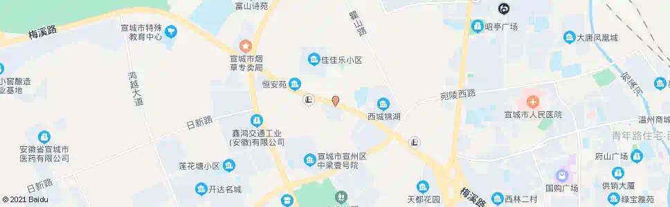 宣城飞彩办事处_公交站地图_宣城公交_妙搜公交查询2025