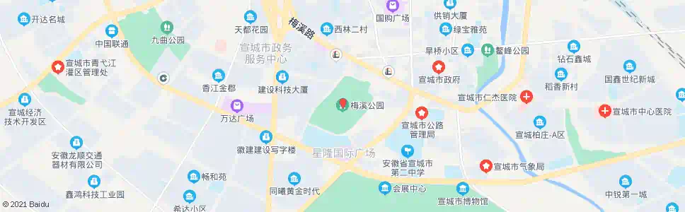宣城梅溪公园_公交站地图_宣城公交_妙搜公交查询2025