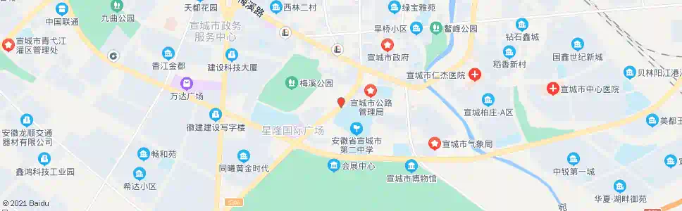 宣城市二中_公交站地图_宣城公交_妙搜公交查询2025