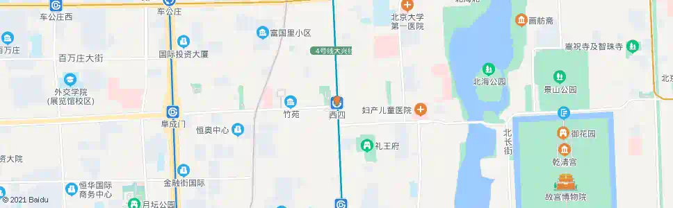 北京西四站_公交站地图_北京公交_妙搜公交查询2025