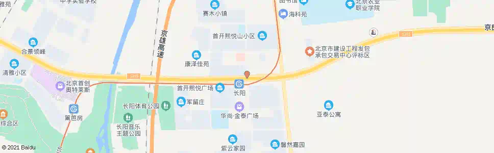 北京长阳路西口_公交站地图_北京公交_妙搜公交查询2025