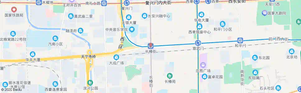 北京长椿街站_公交站地图_北京公交_妙搜公交查询2025