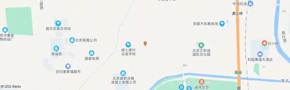 北京北七家村南_公交站地图_北京公交_妙搜公交查询2025