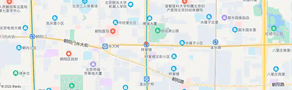 北京呼家楼_公交站地图_北京公交_妙搜公交查询2025