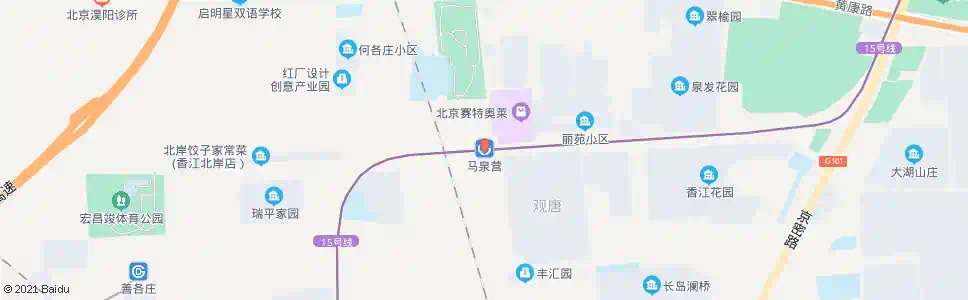 北京马泉营_公交站地图_北京公交_妙搜公交查询2025