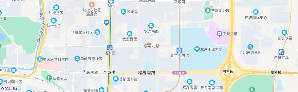 北京松榆北路_公交站地图_北京公交_妙搜公交查询2025
