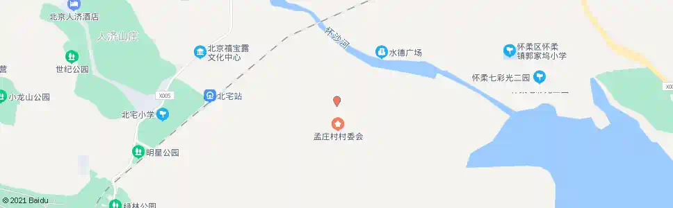 北京怀柔孟庄_公交站地图_北京公交_妙搜公交查询2025