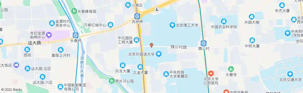 北京魏公村路西口_公交站地图_北京公交_妙搜公交查询2025