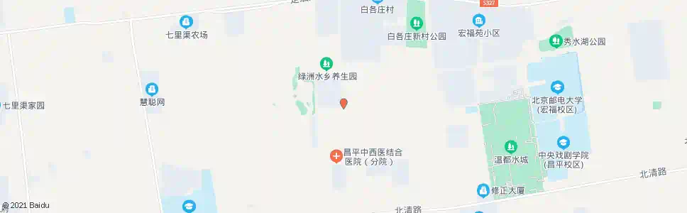 北京白各庄新村西区_公交站地图_北京公交_妙搜公交查询2025