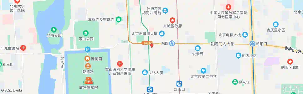北京王府井大街(华侨大厦)_公交站地图_北京公交_妙搜公交查询2025