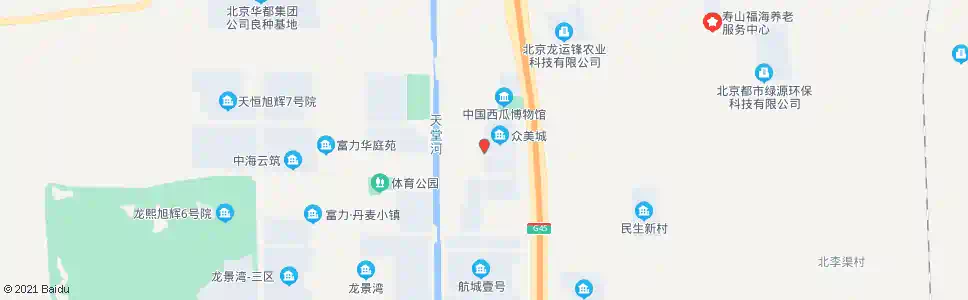 北京庞各庄a区_公交站地图_北京公交_妙搜公交查询2025