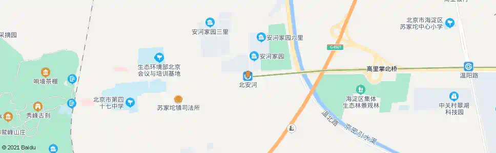 北京地铁北安河站_公交站地图_北京公交_妙搜公交查询2025