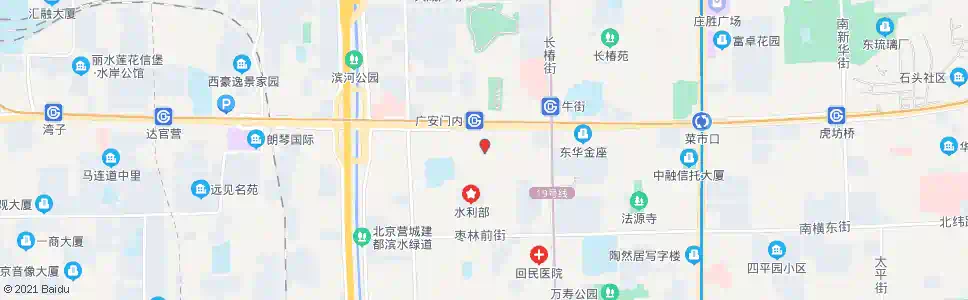 北京白广路北口_公交站地图_北京公交_妙搜公交查询2025