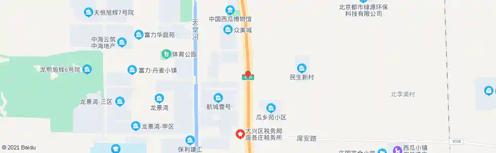 北京庞各庄民生村_公交站地图_北京公交_妙搜公交查询2025