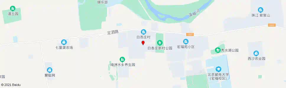 北京白各庄小区_公交站地图_北京公交_妙搜公交查询2025