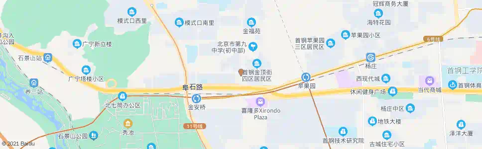 北京金顶街四区_公交站地图_北京公交_妙搜公交查询2025