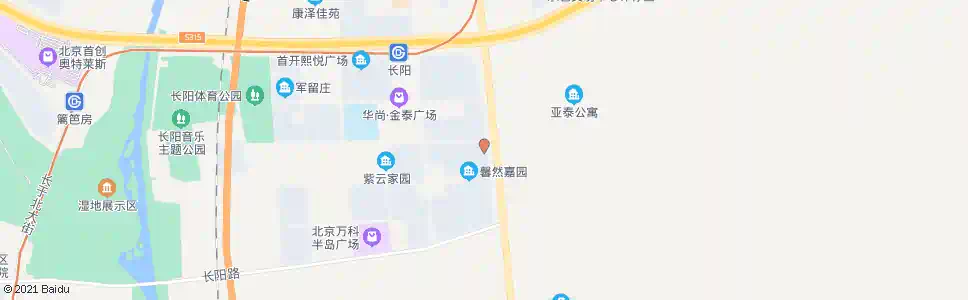北京长阳国际城东口_公交站地图_北京公交_妙搜公交查询2025
