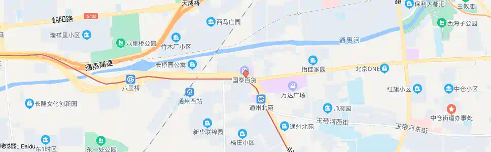 北京通州北苑路口西_公交站地图_北京公交_妙搜公交查询2025