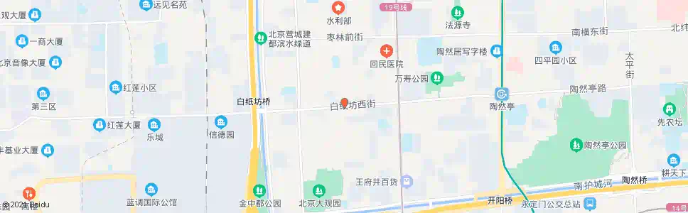 北京白纸坊路口西_公交站地图_北京公交_妙搜公交查询2025