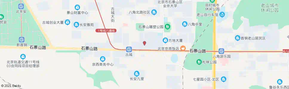 北京古城东街南口_公交站地图_北京公交_妙搜公交查询2025