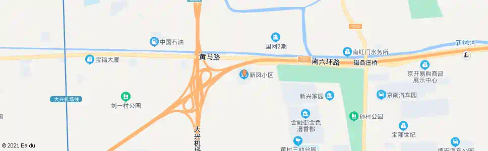 北京新凤小区南门_公交站地图_北京公交_妙搜公交查询2025