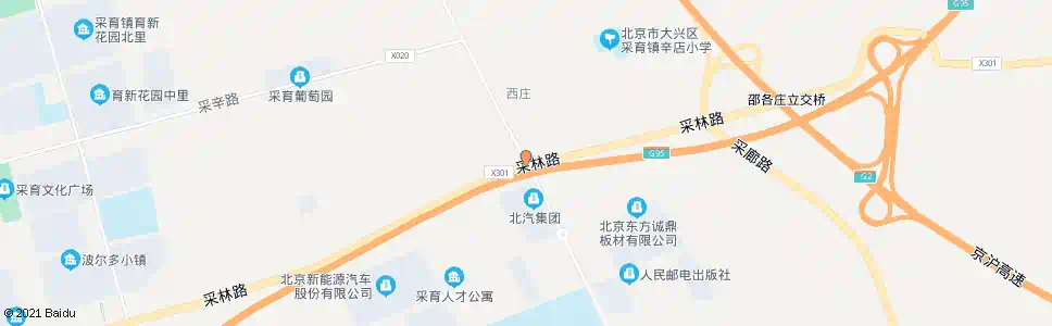 北京采育开发区_公交站地图_北京公交_妙搜公交查询2025