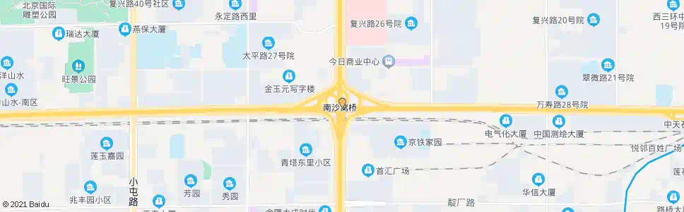 北京南沙窝桥(南行)_公交站地图_北京公交_妙搜公交查询2025