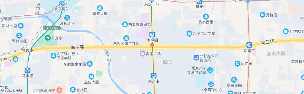 北京木樨园桥_公交站地图_北京公交_妙搜公交查询2025