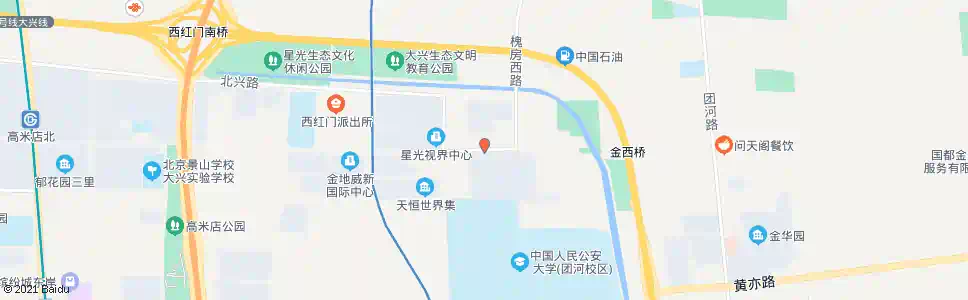 北京金星西路西口_公交站地图_北京公交_妙搜公交查询2025