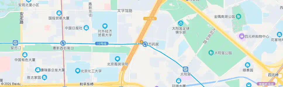北京芍药居东_公交站地图_北京公交_妙搜公交查询2025