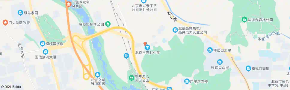 北京电厂路_公交站地图_北京公交_妙搜公交查询2025