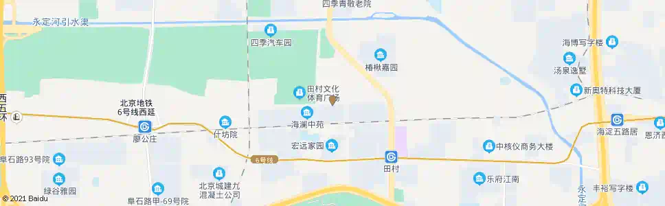 北京田村北路_公交站地图_北京公交_妙搜公交查询2025