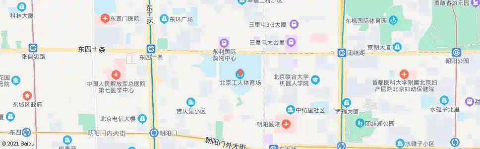 北京体育场路口_公交站地图_北京公交_妙搜公交查询2025