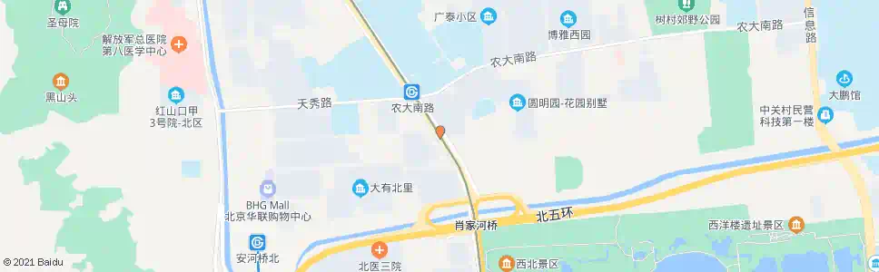 北京肖家河_公交站地图_北京公交_妙搜公交查询2025