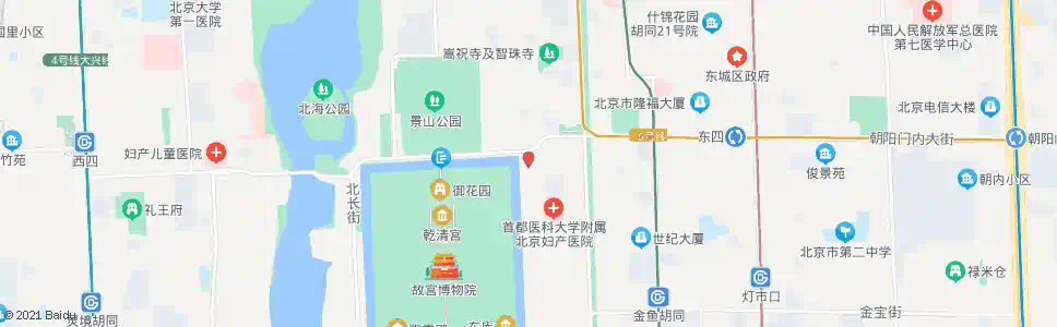 北京北池子北口_公交站地图_北京公交_妙搜公交查询2025