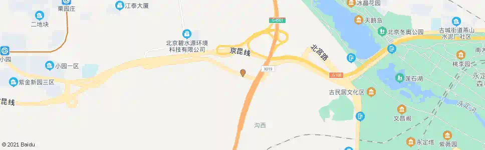 北京卧龙岗村东_公交站地图_北京公交_妙搜公交查询2025