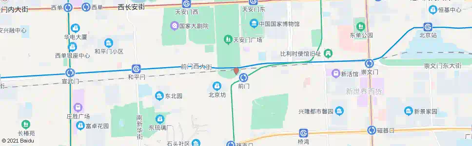 北京前门站_公交站地图_北京公交_妙搜公交查询2025