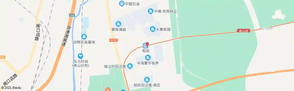 北京地铁稻田站_公交站地图_北京公交_妙搜公交查询2025