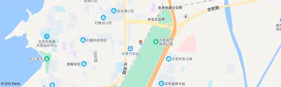 北京怀柔桥东_公交站地图_北京公交_妙搜公交查询2025