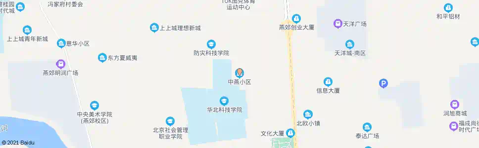 北京燕郊中燕小区_公交站地图_北京公交_妙搜公交查询2025