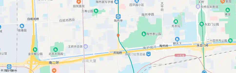 北京开阳桥北_公交站地图_北京公交_妙搜公交查询2025