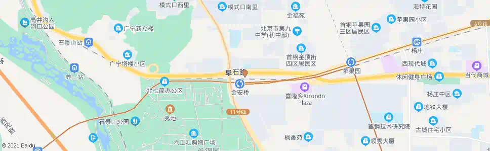 北京金安桥东_公交站地图_北京公交_妙搜公交查询2025