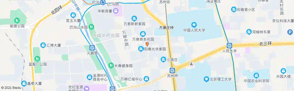 北京万柳东路_公交站地图_北京公交_妙搜公交查询2025