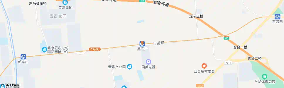 北京黑庄户_公交站地图_北京公交_妙搜公交查询2025