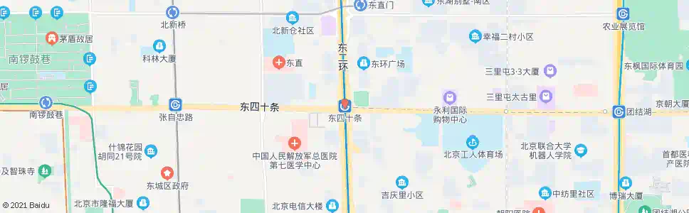 北京东四十条桥_公交站地图_北京公交_妙搜公交查询2025
