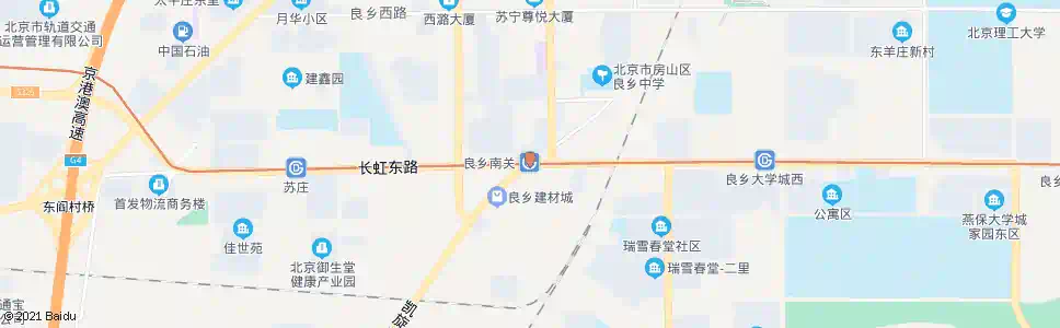 北京地铁良乡南关站南_公交站地图_北京公交_妙搜公交查询2025