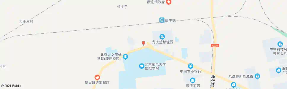 北京康庄粮库路口_公交站地图_北京公交_妙搜公交查询2025