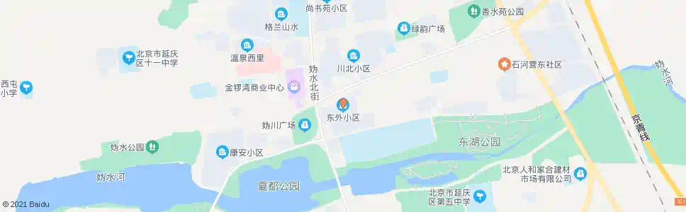 北京东外小区_公交站地图_北京公交_妙搜公交查询2025